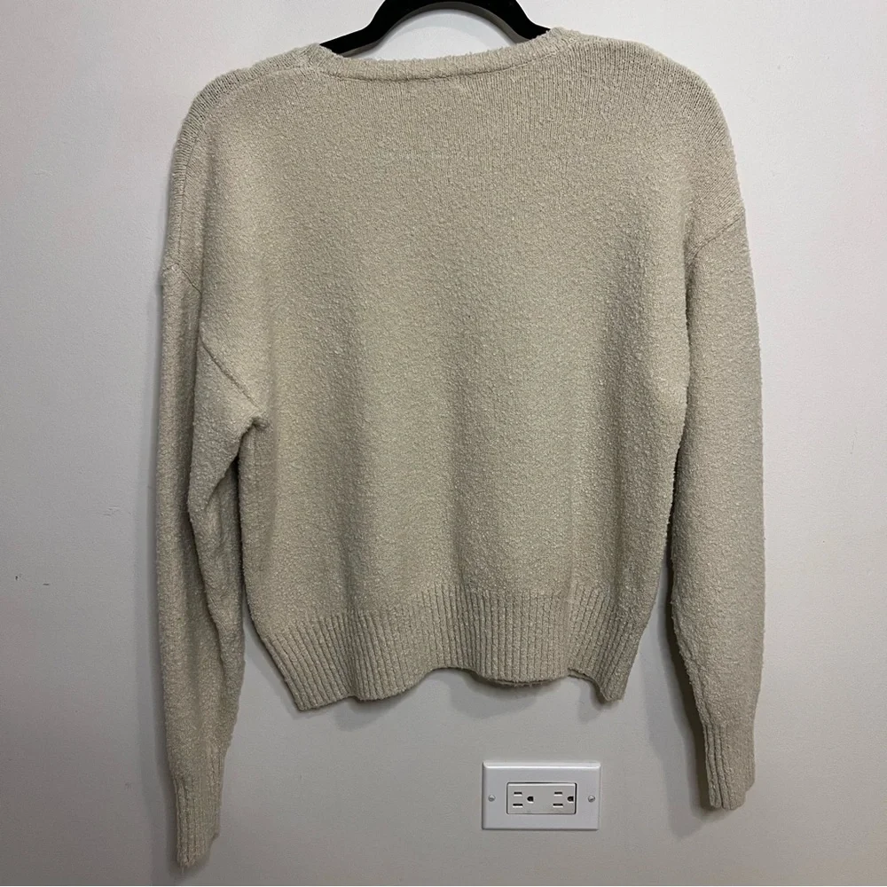 Rylee Cru Women's Cream Sweater with Horseshoe Design Western Cowgirl Horse - Picture 5 of 7